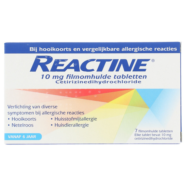 REACTINE AV cetirizine  10mg 7 ST