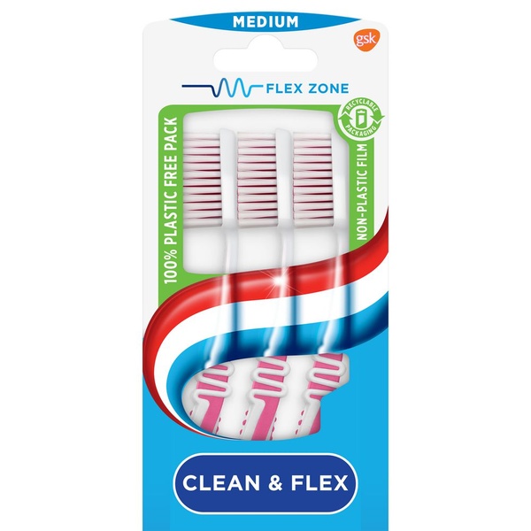 AQUAFR clean flex med tandenborstel 3 ST
