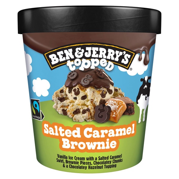 BEN&JER topped salted caramel brownie 438 ML