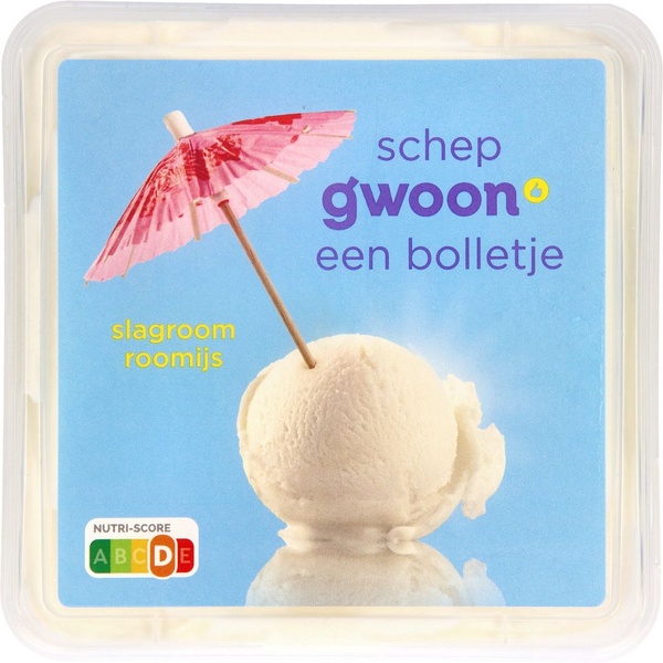 G'WOON roomijs slagroom 500 GR