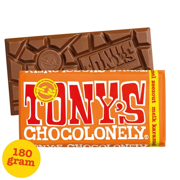 TONYS melk karamel zeezout 180 GR
